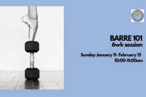 BARRE 101 6wk session- Sunday @ 10:00am- January 11-February 15